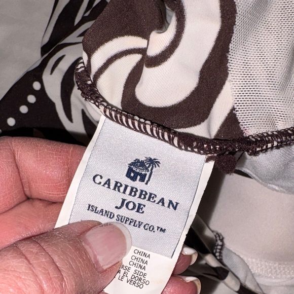 Caribbean Joe Brown and White Swirl Tankini - Picture 4 of 6
